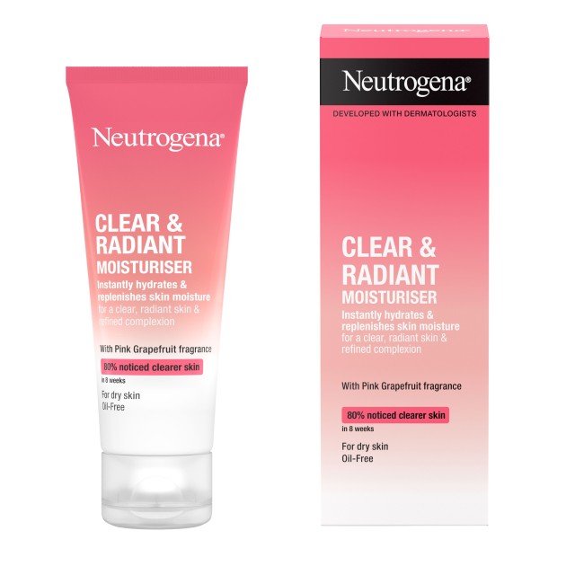 Neutrogena Clear & Radiant Ενυδατική Κρέμα Προσώπου για Ξηρό Δέρμα με Pink Grapefruit 50ml