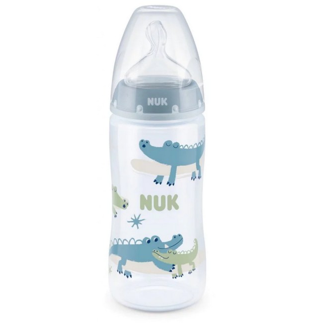 Nuk First Choice+ Μπιμπερό Με Θηλή Σιλικόνης XL Μπλέ 6-18m 360ml 1τμχ