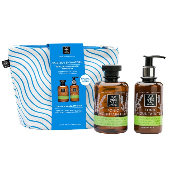 APIVITA PROMO TONIC MOUNTAIN TEA Αφρόλουτρο 300ml & TONIC MOUNTAIN TEA Γαλάκτωμα Σώματος 200ml