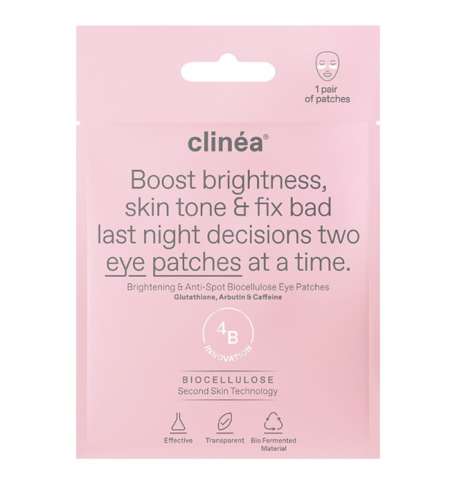 Clinea Brightening & Anti-Spot Biocellulose Eye Patches Επιθέματα Ματιών Κατά των Κηλίδων & της Υπερμελάγχρωσης 1ζευγάρι