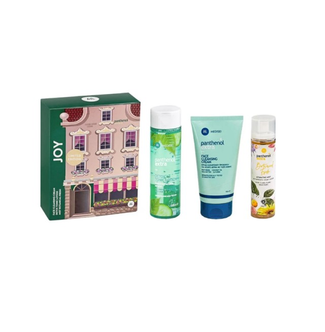 Medisei Panthenol Extra Joy Set Τονωτική Λοσιόν 200ml & Αρωματικό Mist 100ml & Κρέμα Καθαρισμού Προσώπου 150ml