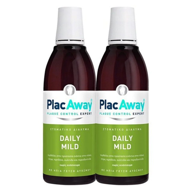Plac Away Set Daily Mild Care Mouthwash 2x500ml