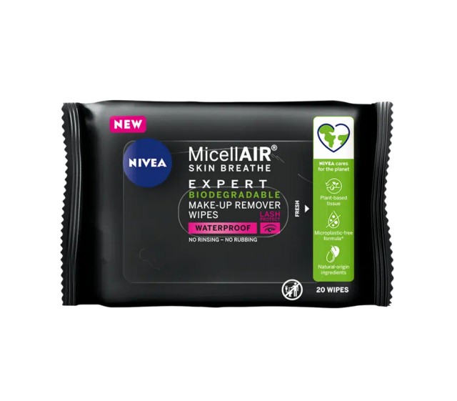 NIVEA MicellAIR Professional Μαντηλάκια Ντεμακιγιάζ 20 τεμ.
