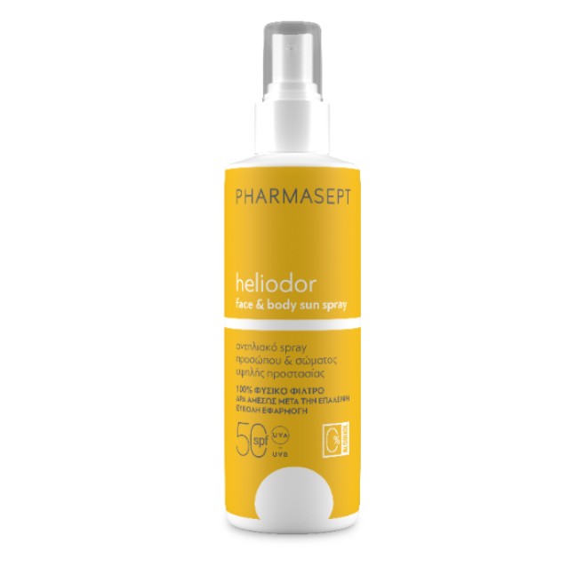 Pharmasept Heliodor Face & Body Sun Spray SPF50 Αντηλιακό Spray Προσώπου & Σώματος 165gr