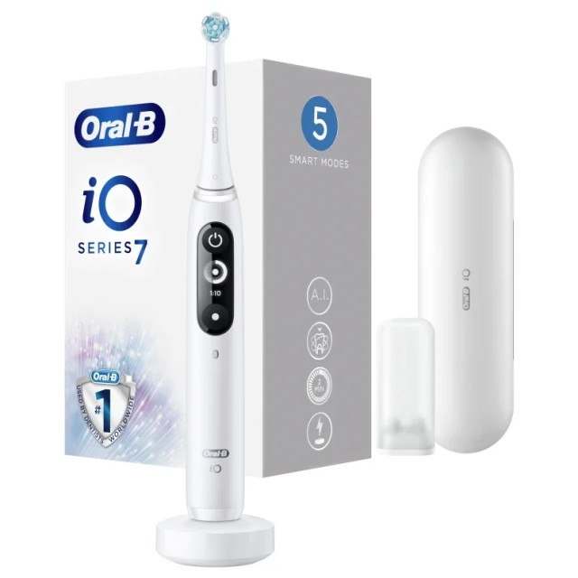 Oral-B iO Series 7 Ηλεκτρική Οδοντόβουρτσα Magnetic White Alabaster 1τμχ (81769540)