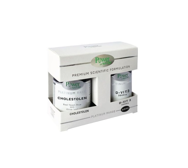 Power Health Set Platinum Range Cholestolen 40tabs + Δώρο Platinum Range D-vit3 2000iu 20tabs