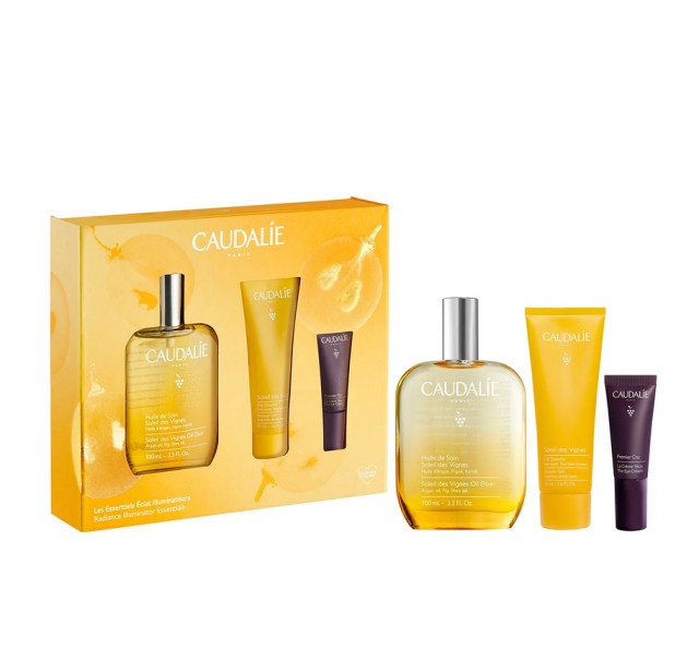 Caudalie Set Radiance Illuminator Essentials Huile de Soin Soleil Des Vignes 100ml + Δώρο Soleil des Vignes Gel Douche 50ml Offert + Premier Cru La Creme Yeux 5ml