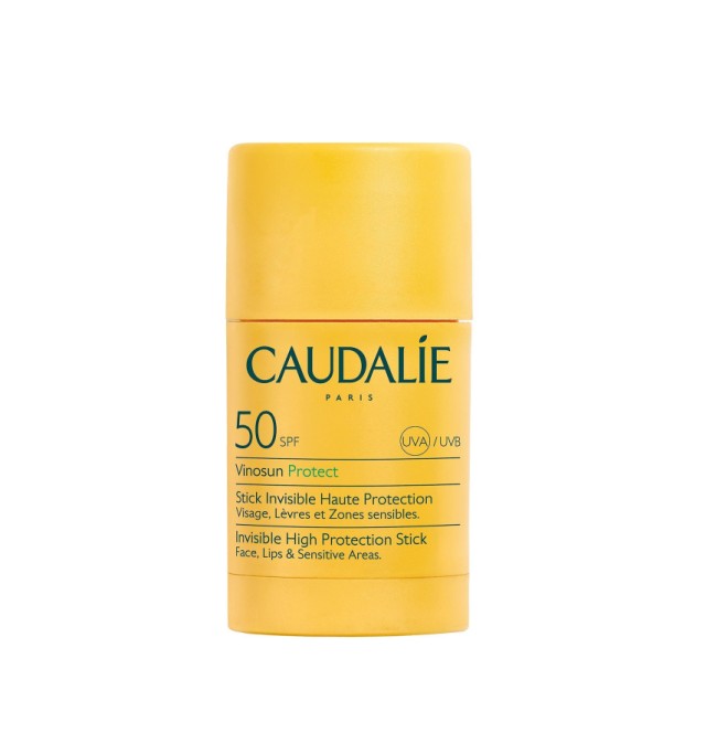 Caudalie Vinosun Protect Invisible Stick SPF50 Αντηλιακό Stick για Πρόσωπο Χείλη & Ευαίσθητες Περιοχές 15gr