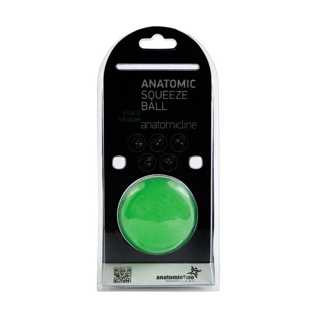 Anatomicline Μπαλάκι Εξάσκησης Χειρός Πράσινο Anatomic Squeeze Ball 6104/ Medium