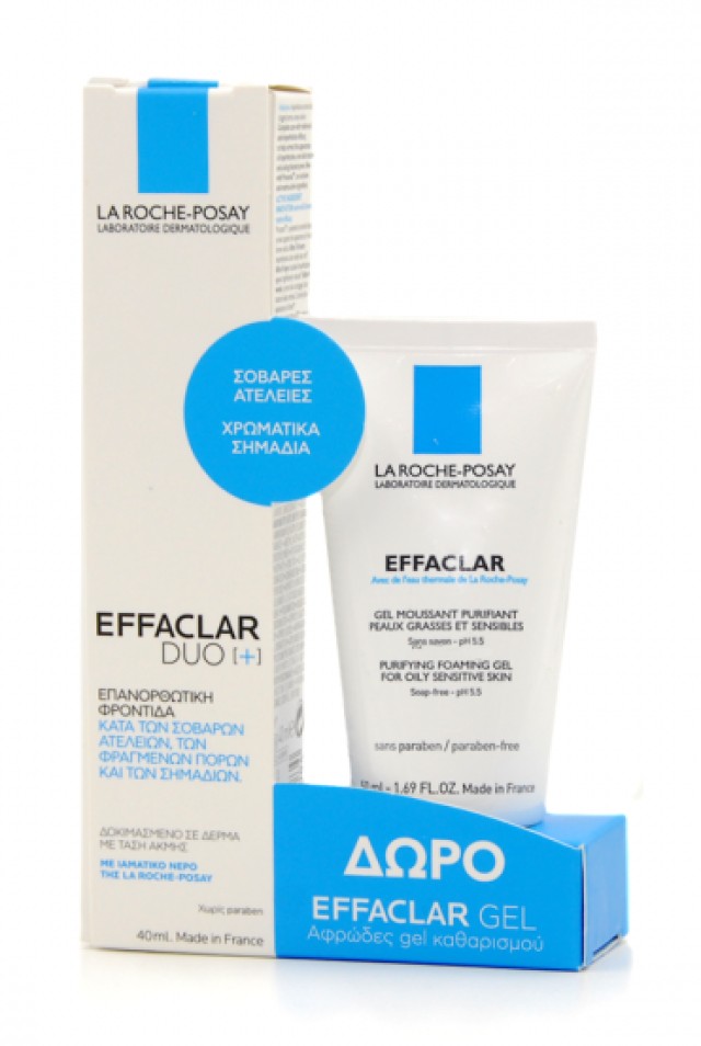 La Roche Posay Effaclar Duo [+] 40ml & ΔΩΡΟ La Roche Posay Effaclar Gel Τζελ Καθαρισμού Προσώπου 50ml