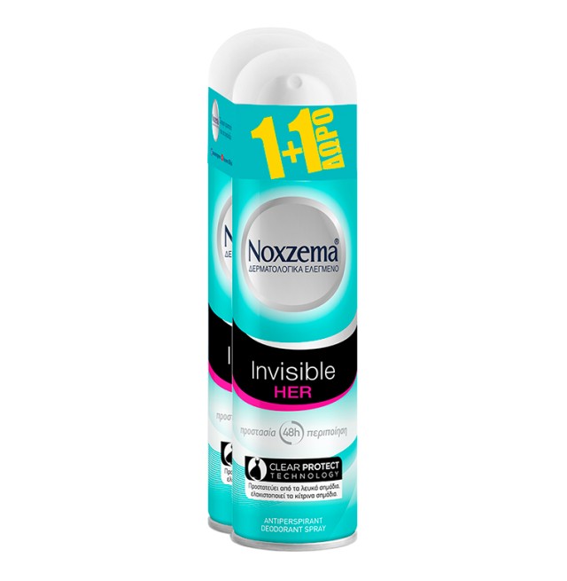 Noxzema Αποσμητικό Spray Invisible Her 150ml 1+1 ΔΩΡΟ