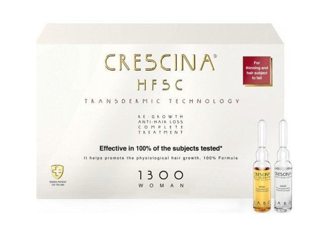 Crescina HFSC Transdermic Complete 1300 Woman For Thinning and Hair Subject to Fall 10+10x3,5ml