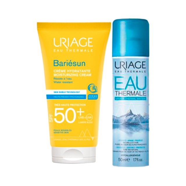 Uriage Set Bariesun Creme Hydratante Moisturizing Cream SPF50+ 50ml + Δώρο Eau Thermale Water Spray 50ml