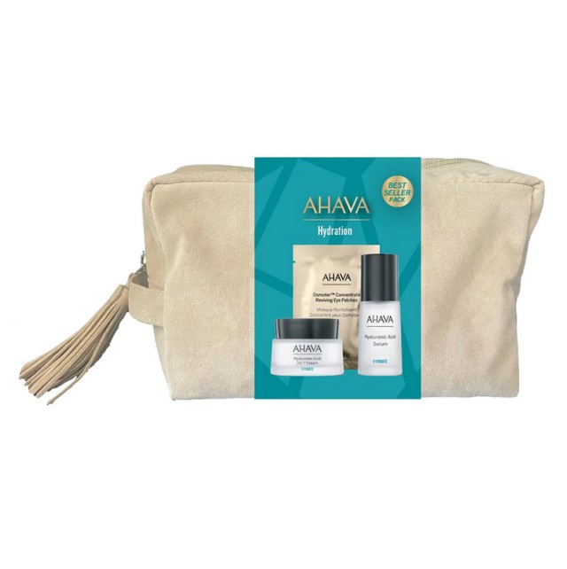 Ahava Set Hydration Hyaluronic Acid 24/7 Cream 50ml & Hyaluronic Acid Serum 30ml & Osmoter Eye Patches 1τμχ