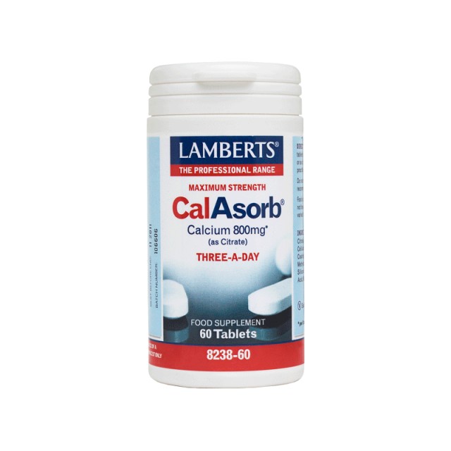 Lamberts CalAsorb Calcium 800mg Plus Vitamin D3 60tabs