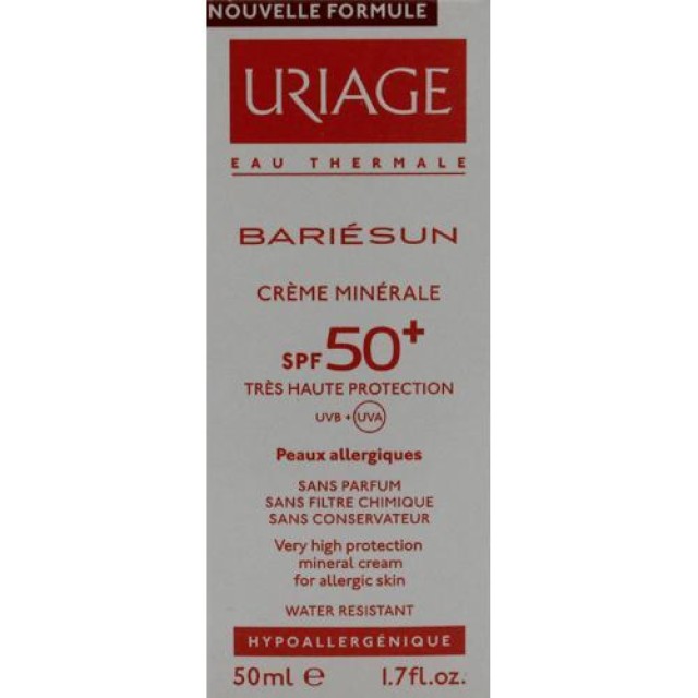 URIAGE Bariesun SPF50+ Creme Minerale 50ml