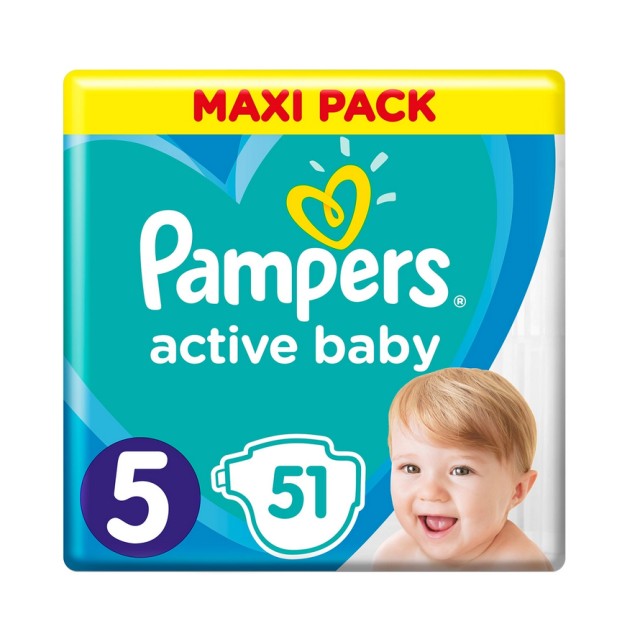 Pampers Active Baby Maxi Pack No.5 (11-16kg) 51τμχ