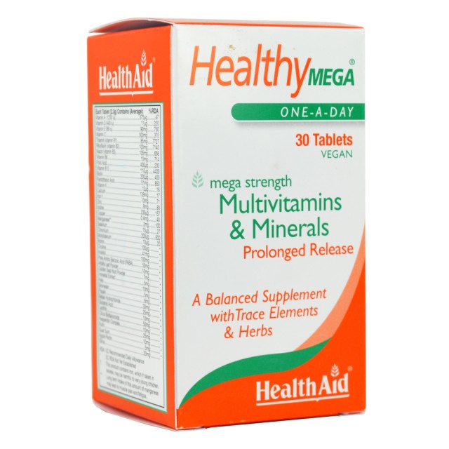HEALTH AID HEALTHY MEGA™ MULTIVITAMIN AND MINERAL PROLONGED RELEASE TABLETS 30'S