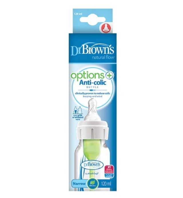 Dr. Brown's Μπιμπερό πλαστικό Options+ (Σ.Λ.) 120 ml