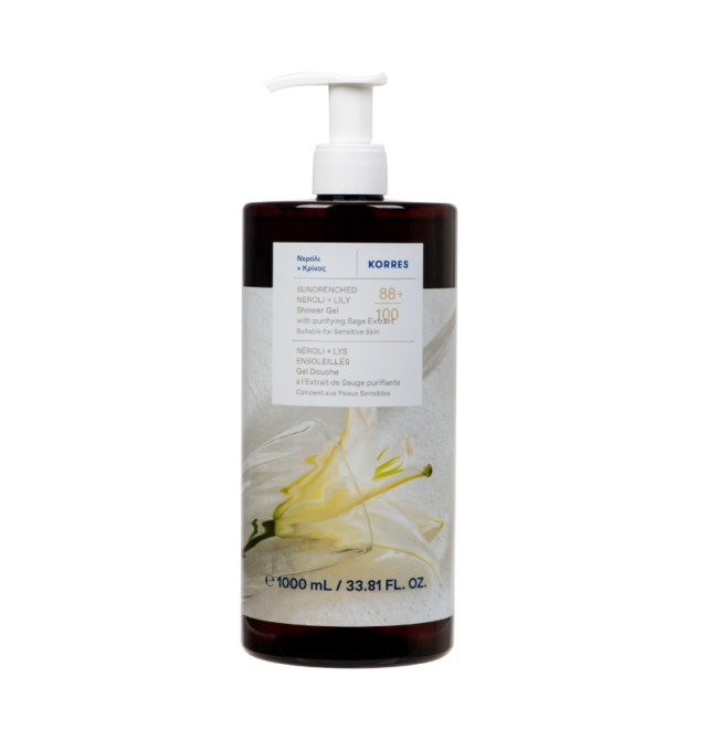Korres Shower Gel Αφρόλουτρο με Άρωμα Νερόλι & Κρίνο 1L