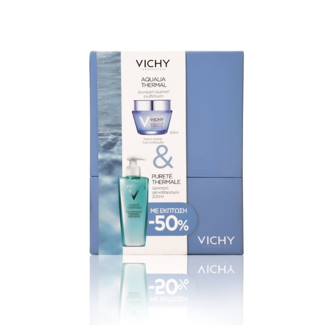 Vichy Set Aqualia Thermal Κρέμα Ημέρας για Ξηρή επιδερμίδα 50ml + Purete Thermale Δροσερό Τζελ Καθαρισμού με έκπτωση 50% 200ml