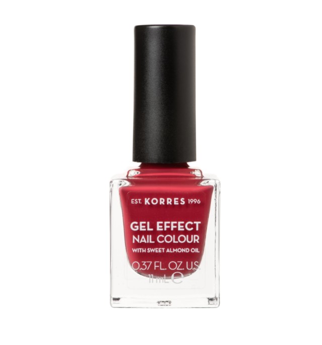 Korres Βερνίκι Νυχιών Gel Effect Nail Colour No52 Eternity Red Rose 11ml