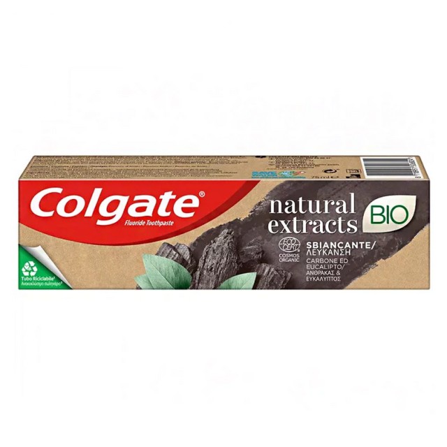Colgate Natural Extracts Charcoal + White Οδοντόκρεμα με Ενεργό Άνθρακα 75ml