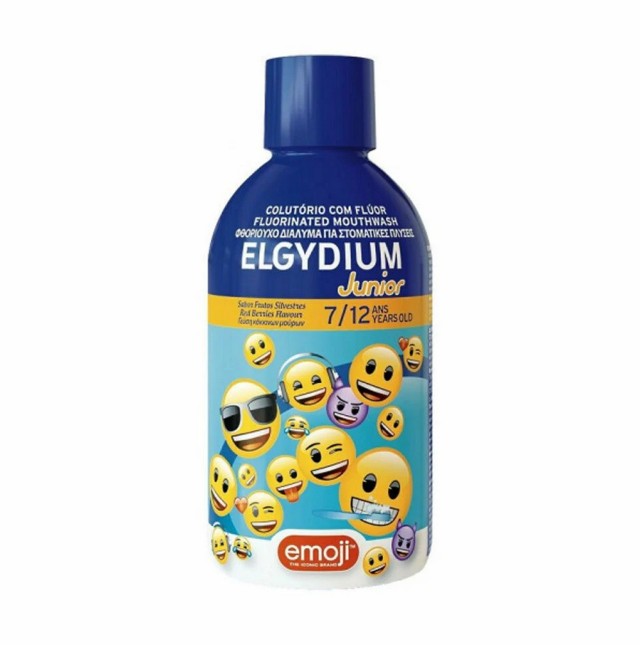 Elgydium Junior Στοματικό Διάλυμα Emoji με Γεύση Κόκκινων Μούρων για 7+ χρονών 500ml