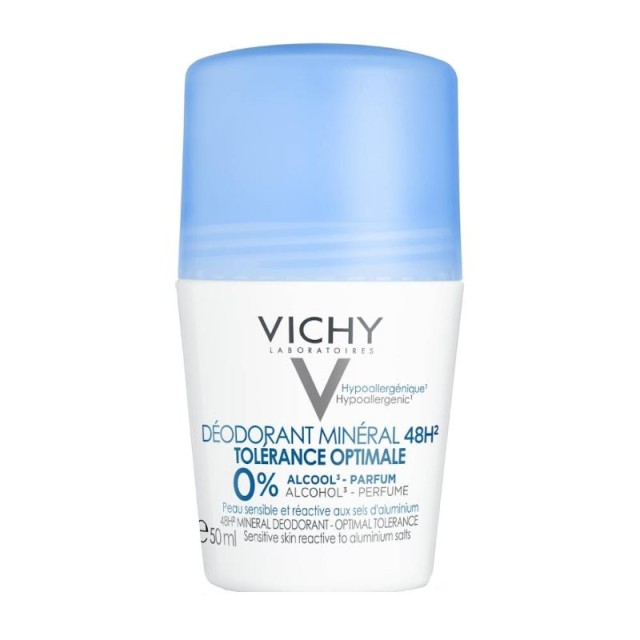 Vichy Deodorant Mineral 48H Roll On Tolerance Optimale 0% Alcool 50ml