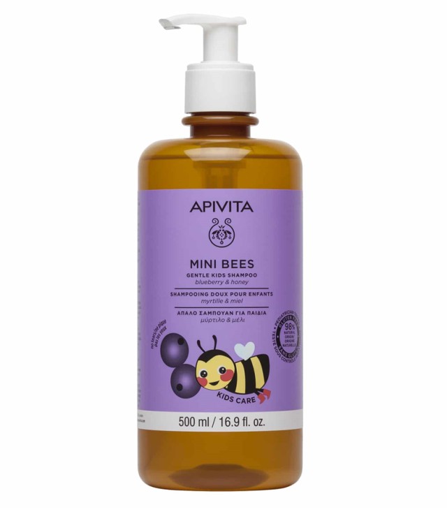 Apivita Mini Bees Gentle Kids Shampoo Blueberry & Honey 500ml