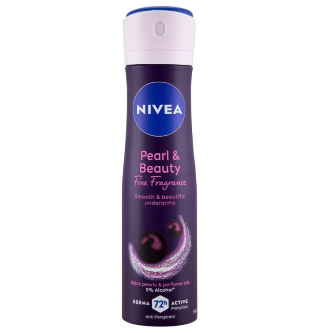 Nivea Pearl & Beauty Black Pearl Spray Γυναικείο Αποσμητικό Σπρέι 72ωρης Προστασίας 150ml