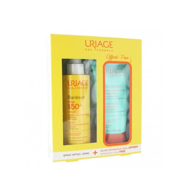 Uriage Set Bariesun Spray SPF50+ 200ml + Δώρο Bariesun Baume Reparateur After Sun 150ml