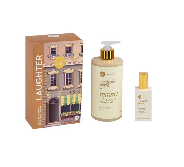 Medisei Panthenol Extra Laughter Set Περιποίησης με Καθαριστικό 3σε1 500ml &  Eau de Toilette 50ml