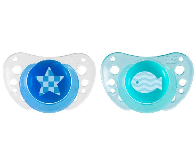 Chicco Physio Air Ορθοδοντική Πιπίλα Σιελ 6-16m+ 2τμχ