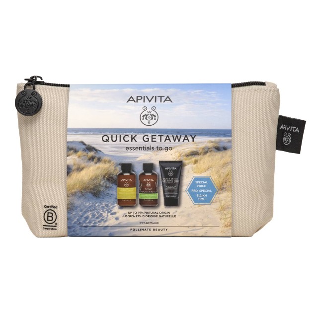 Apivita Quick Get Away Essentials To Go Σετ Περιποίησης Ταξιδίου