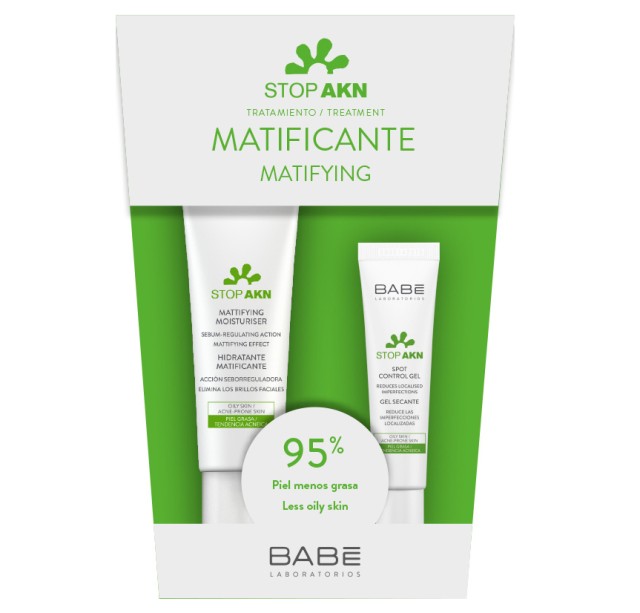 Babe Set Stop AKN Mattifying Moisturiser 50ml + Stop AKN Spot Control Gel 8ml