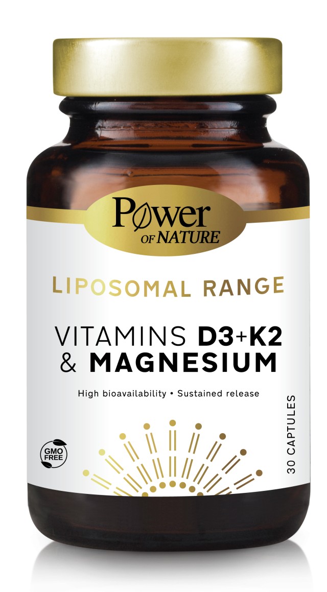 Power Health Liposomal Range Vitamins D3+K2 & Magnesium 30caps