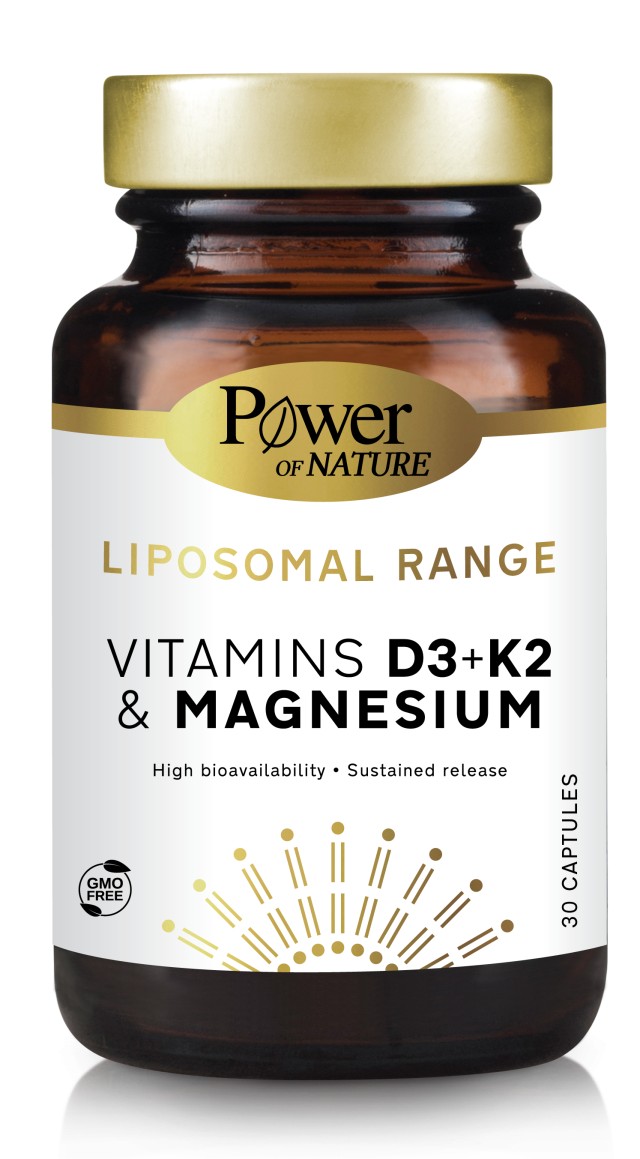 Power Health Liposomal Range Vitamins D3+K2 & Magnesium 30caps
