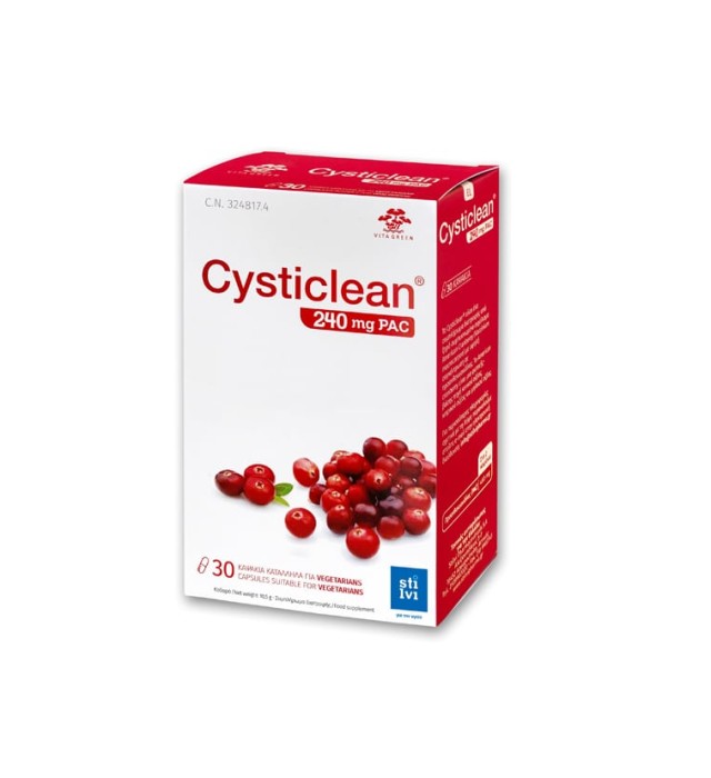Vita Green Cysticlean 240mg Συμπλήρωμα Διατροφής για την Υγεία του Ουροποιητικού Συστήματος 30caps