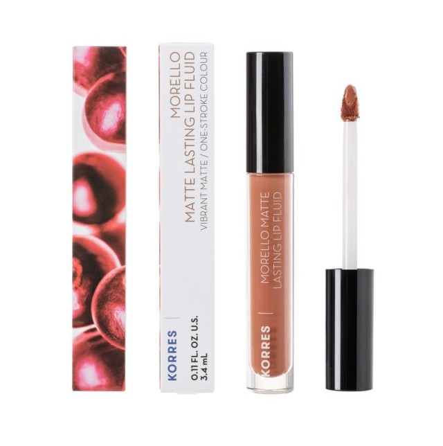 Korres Morello Matte Lasting Lip Fluid Νο.07 Tinted Nude 3,4ml