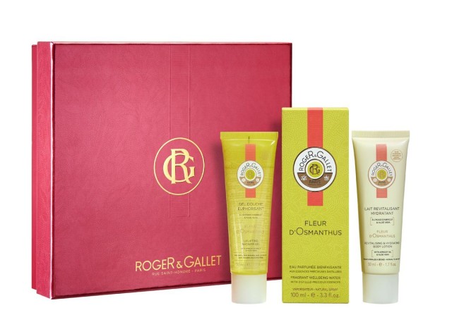 Roger & Gallet Giftbox coffret eau parfumee Fleur d'Osmanthus 100ml + gel douche 50ml + lait Revitalisant Hydratant 50ml