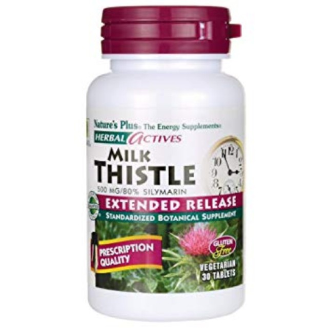Nature's Plus Milk Thistle 500mg Extended Release 30 veg.tabs