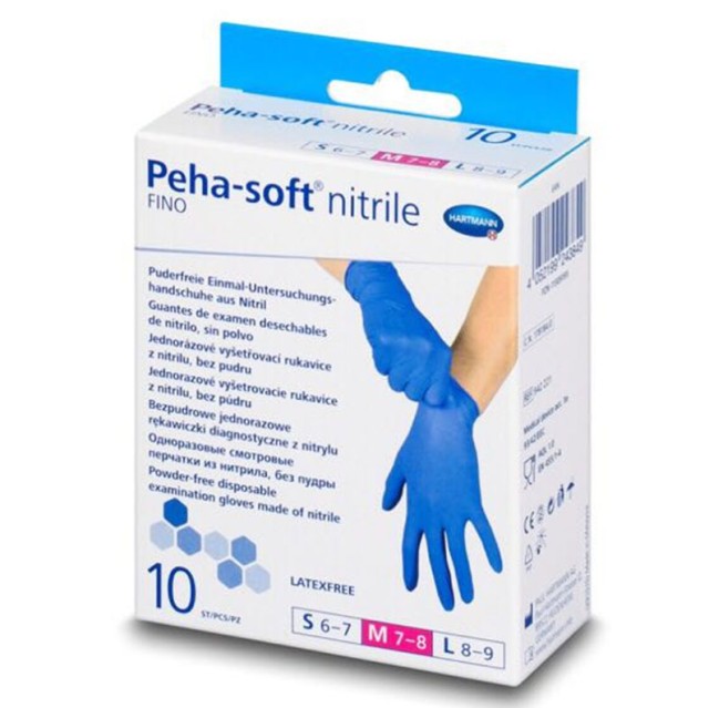 Hartmann Peha-Soft Nitrile Fino Gloves Medium 10τμχ