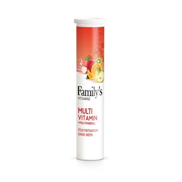 Family's Vitamins Multi Vitamin + Multimineral 20 Αναβράζοντα Δισκία