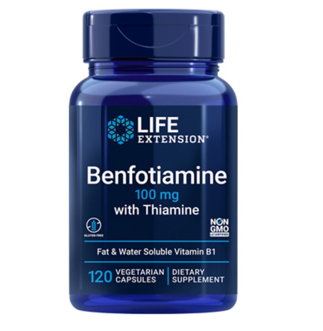 Life Extension Benfotiamine With Thiamine 100mg 120caps