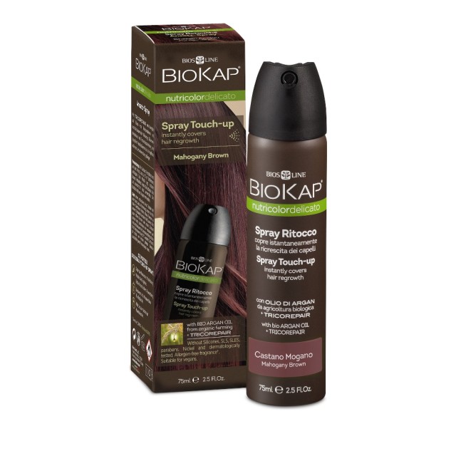 BioKap Nutricolor Spray Touch-Up Εκνέφωμα για την Κάλυψη της Ρίζας Mahogany Brown 75ml
