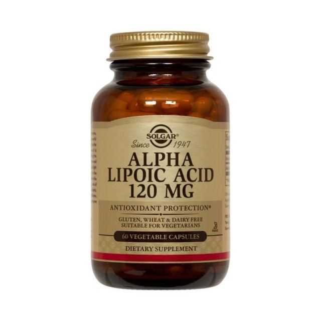 SOLGAR ALPHA LIPOIC ACID 120MG VEG. 60S