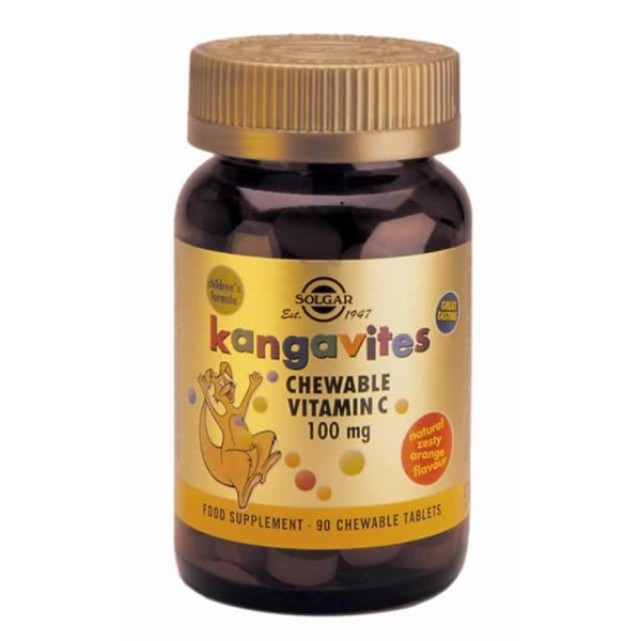 SOLGAR KANGAVITES VITAMIN C ORANGE 100MG 90ΤAB