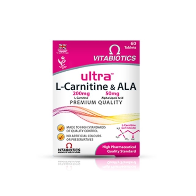 VITABIOTICS ULTRA L-CARNITINE & ALA 60TABS