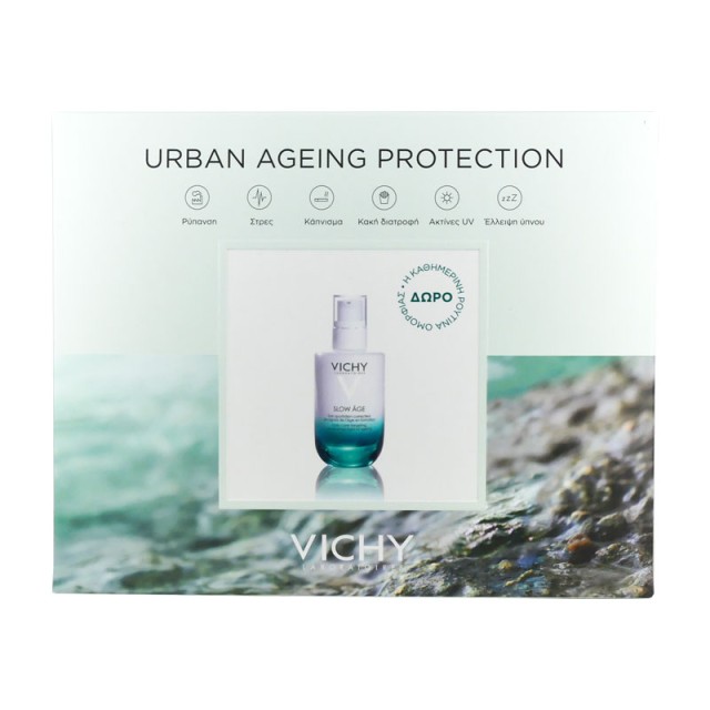 Vichy Set Slow Age Κρέμα Ημέρας με SPF25 50ml + Δώρο Vichy Mineral 5ml + Vichy Glow Peel Mask 15ml + Vichy Slow Age Κρέμα Νύχτας και Μάσκα Προσώπου 7x2ml